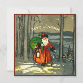 Oude Kerstman-foto-kerstkaart Feestdagenkaart (Voorkant)