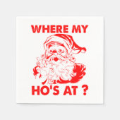 Oude Kerstman Funny Kerstmis | Waar zijn mijn Kers Servet (Voorkant)