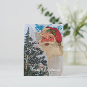 Oude Kerstman Gemengde  Collage Prettig Kerstfeest Briefkaart (Staand voorkant)