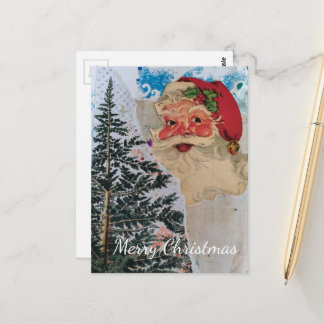 Oude Kerstman Gemengde  Collage Prettig Kerstfeest Briefkaart