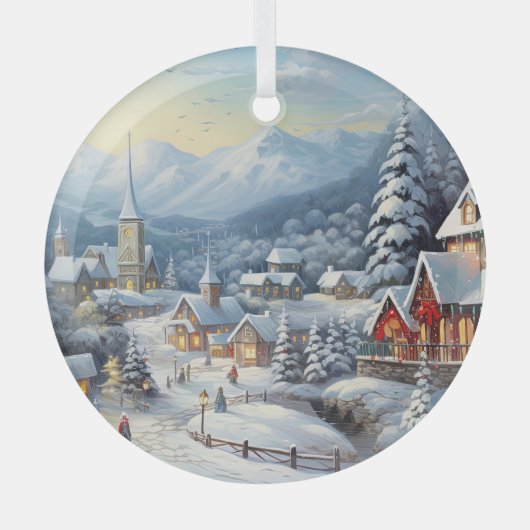 Oude Kerstman Glas Ornament (Voorkant)