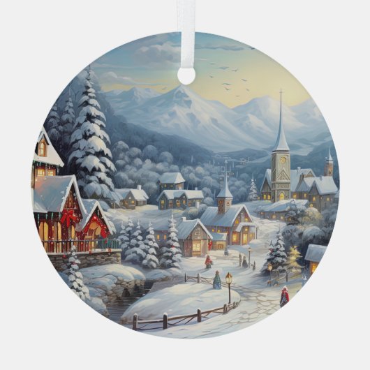 Oude Kerstman Glas Ornament (Achterkant)