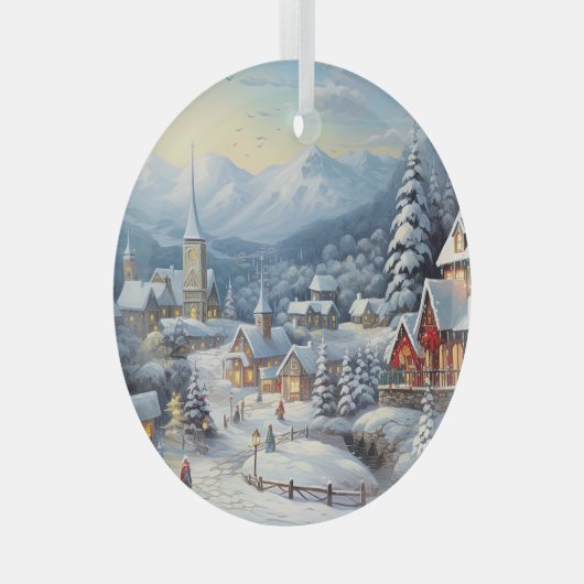 Oude Kerstman Glas Ornament (Voorkant Rechts)