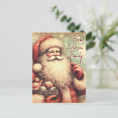 Oude Kerstman Groeten Kerstvakantie Briefkaart (Staand voorkant)