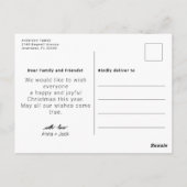 Oude Kerstman Groeten Kerstvakantie Briefkaart (Achterkant)