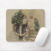 Oude Kerstman in de Sneeuw Muismat (Met muis)