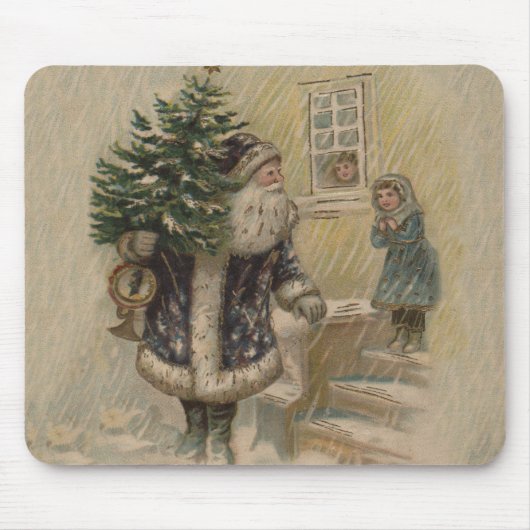 Oude Kerstman in de Sneeuw Muismat (Voorkant)