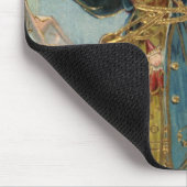 Oude Kerstman in Victoriaanse stijl met kerstboom Muismat (Hoek)