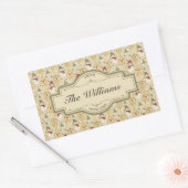 Oude Kerstman & Kerstboom Op Maat Rechthoekige Sticker (Envelop)