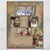 Oude Kerstman Kerstbrief Foto aan achterzijde Flyer (Achterkant)