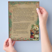 Oude Kerstman Kerstbrief Foto aan achterzijde Flyer (Hand)