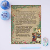 Oude Kerstman Kerstbrief Foto aan achterzijde Flyer (Enkel)