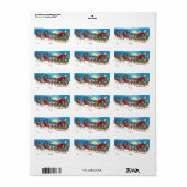 Oude Kerstman Kerstcadeautags Etiket (Full Sheet)
