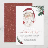 Oude Kerstman Kerstfeest Uitnodiging (Voorkant / Achterkant)