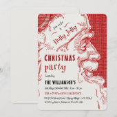 Oude Kerstman Kerstfeest Uitnodiging (Voorkant / Achterkant)