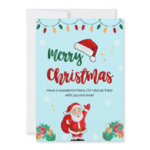 Oude kerstman kerstkaart