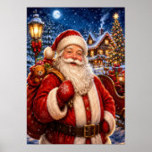 Oude Kerstman Kerstmis Poster (Voorkant)