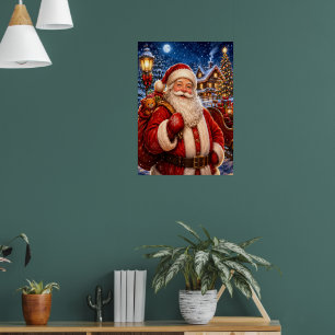 Oude Kerstman Kerstmis Poster