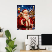 Oude Kerstman Kerstmis Poster (Thuiskantoor)