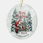 Oude Kerstman Kerstornament Keramisch Ornament (Links)