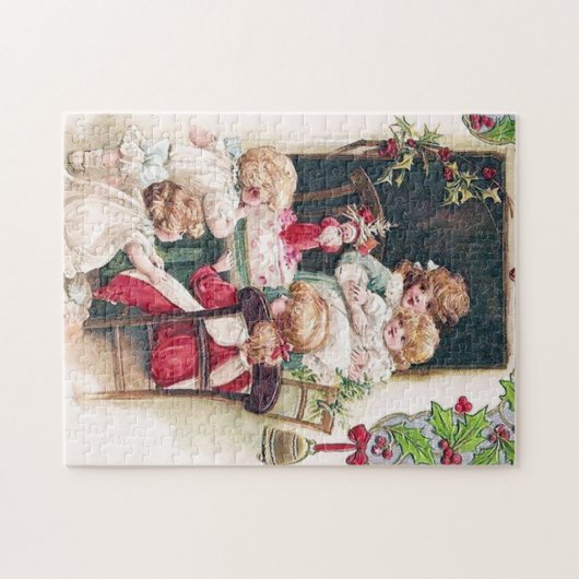 Oude kerstman kinder Holiday puzzel Legpuzzel (Horizontaal)