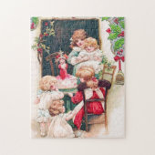 Oude kerstman kinder Holiday puzzel Legpuzzel (Verticaal)