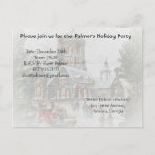 Oude kerstman met kinderen voor een kerk uitnodiging briefkaart (Voorkant)