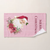 Oude kerstman met kruidnagelbeuk handdoek (Handdoek)