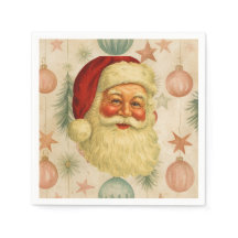 Oude kerstman papieren servetten
