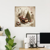 Oude Kerstman Poster (Thuiskantoor)