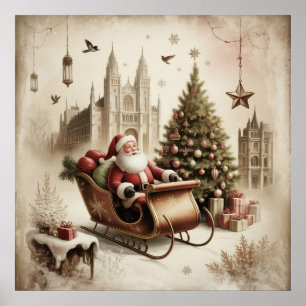 Oude Kerstman Poster