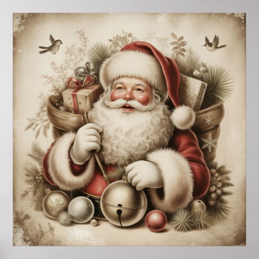 Oude Kerstman Poster (Voorkant)