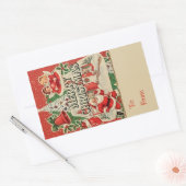 Oude Kerstman Rechthoekige Sticker (Envelop)