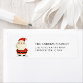Oude Kerstman Retouradres Etiket (Insitu)