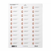 Oude Kerstman Retouradres Etiket (Full Sheet)