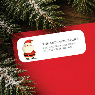 Oude Kerstman Retouradres Etiket