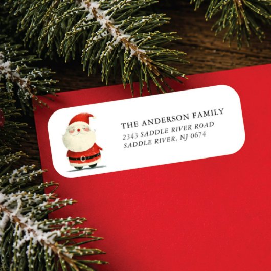 Oude Kerstman Retouradres Etiket