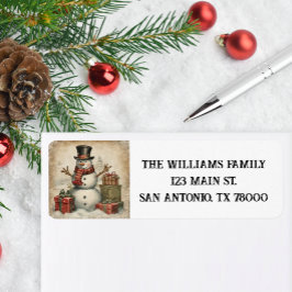 Oude Kerstman Retouradres Etiket