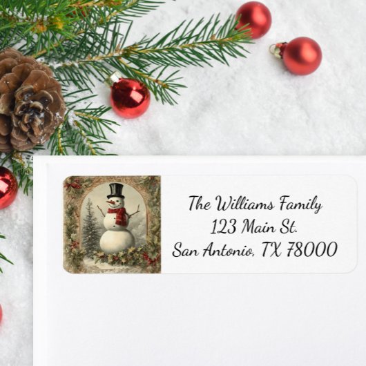 Oude Kerstman Retouradres Etiket