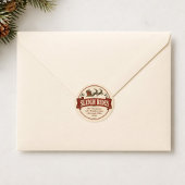 Oude Kerstman Retouradres Ronde Sticker