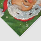 Oude Kerstman Rood Groen Vloeipapier Tissuepapier (Detail)