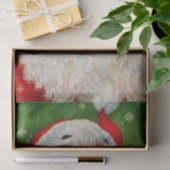 Oude Kerstman Rood Groen Vloeipapier Tissuepapier (Geschenk)
