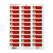 Oude Kerstman Rood Kerst Uitnodiging Etiket (Full Sheet)