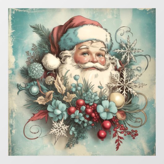 Oude Kerstman Ruitstickers Raamsticker (Vel)