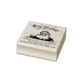 Oude Kerstman Schoorsteen Adres Typografie Rubberstempel (Stempel)
