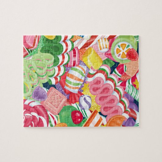 Oude kerstman Snoep Puzzle Legpuzzel (Horizontaal)