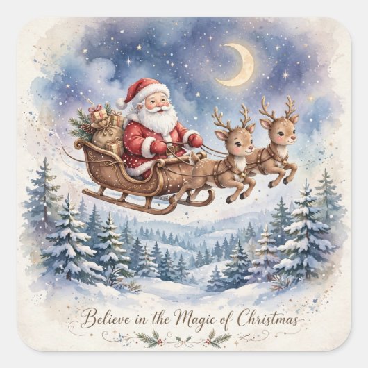 Oude Kerstman Stickers (Voorkant)