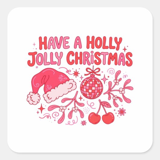 Oude Kerstman Stickers (Voorkant)