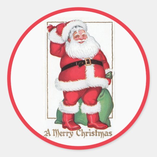 Oude Kerstman Stickers  (Voorkant)