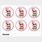 Oude Kerstman Stickers  (Vel)